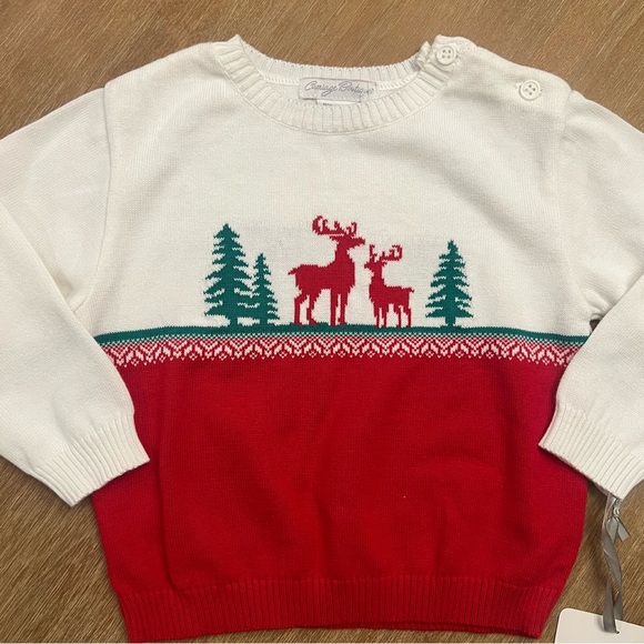 NWT Carriage Boutique Reindeer Crewneck Sweater Baby & Toddler 24M - Picture 3 of 4